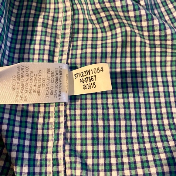 Vineyard Vines Boys Button down whale Dress Shirt nwot worn once green purple - Picture 3 of 9